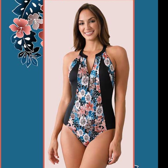 Fit 4 Ur C's Victoria Hi Neck Zip Tank~Size 18 - Picture 1 of 11